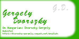 gergely dvorszky business card